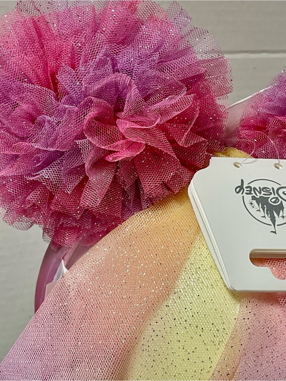 Disney Pink Pom-Pom Headband with Rainbow Tulle Veil - Picture 5 of 5